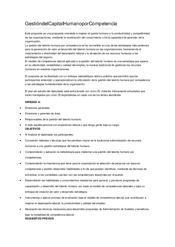 (DOC) Gestion de capital humano