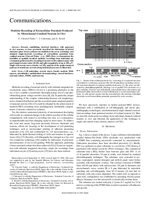 (PDF) Multisite Recording of Extracellular Potentials Produced by ...