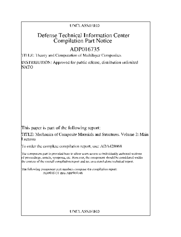 (PDF) UNCLASSIFIED Defense Technical Information Center Compilation ...