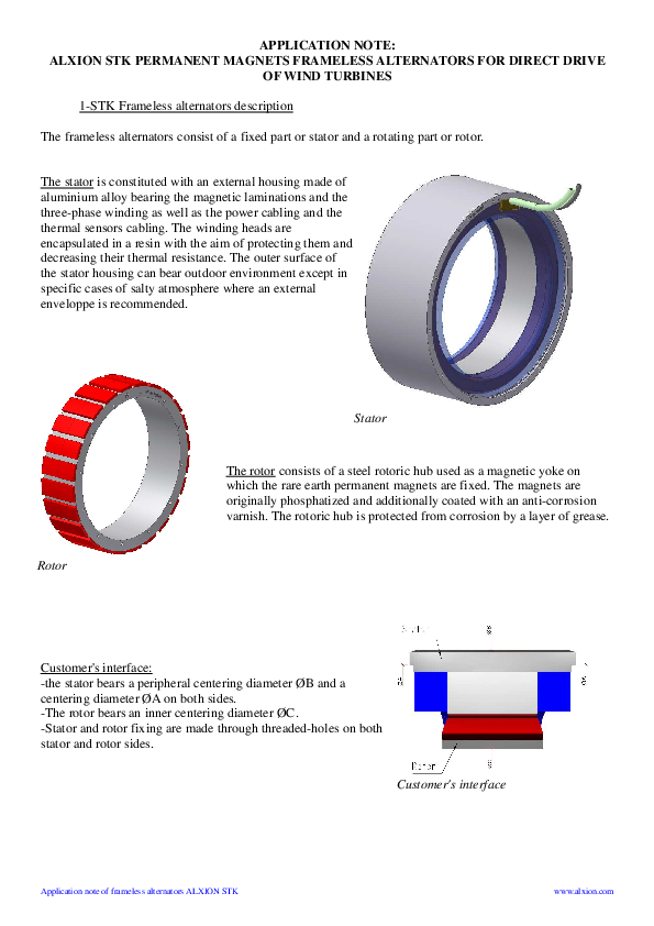 (PDF) APPLICATION NOTE ALXION STK PERMANENT FRAMELESS ALTERNATORS FOR DIRECT DRIVE OF