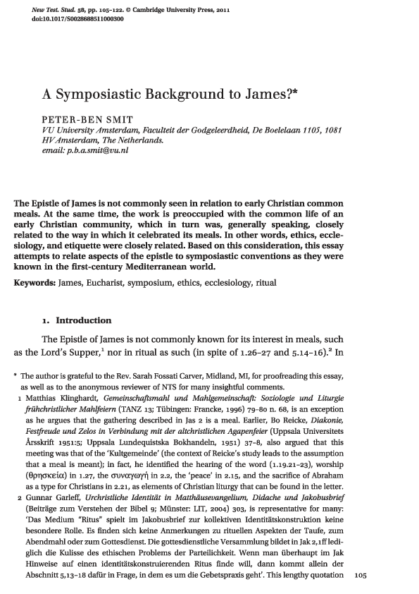 (PDF) A Symposiastic Background to James