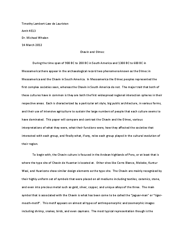 Olmec research paper image