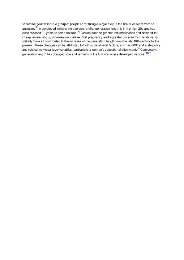 (DOC) A familial generation is a group of people constituting a single ...