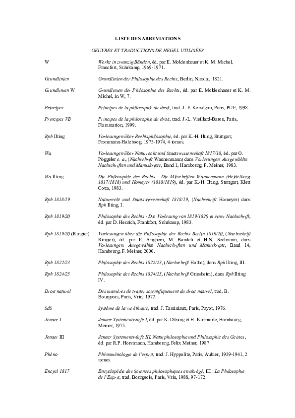 Doc Hegel Droit Naturel Et Science De Letat Jean - 