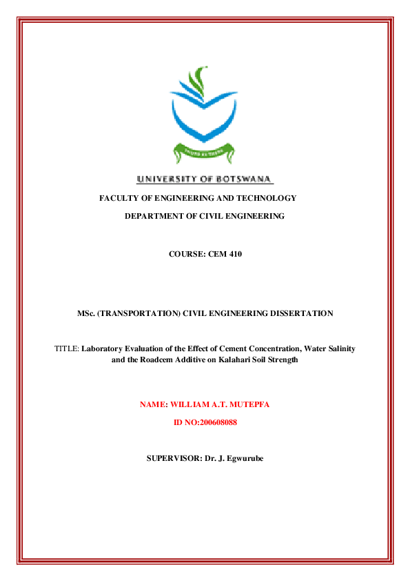 Masters dissertation structure picture