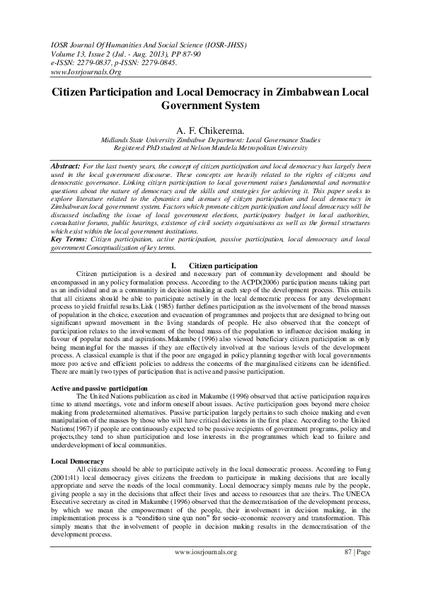 Importance of citizen participation in public administration picture