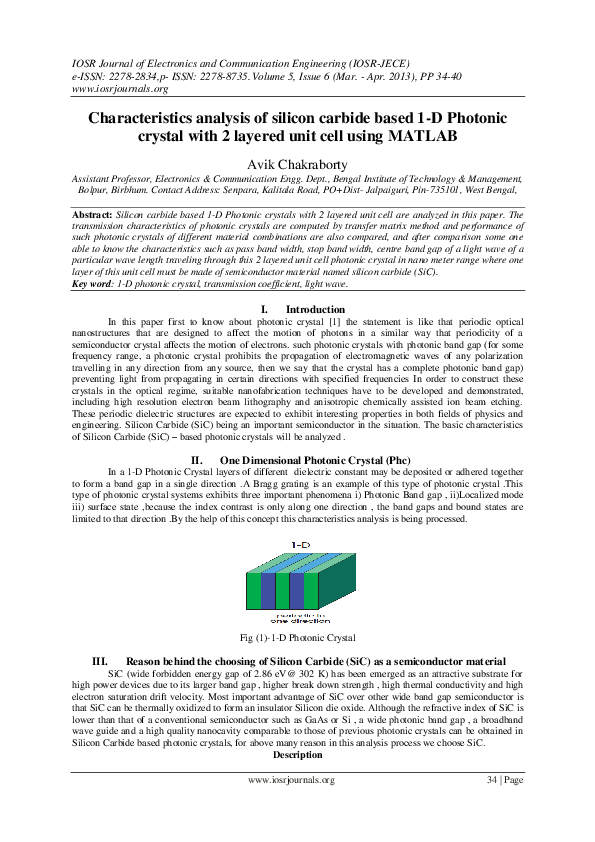 (PDF) Characteristics analysis of silicon carbide based 1-D Photonic ...