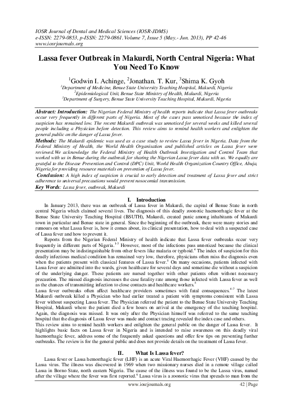 Lassa fever prevention image