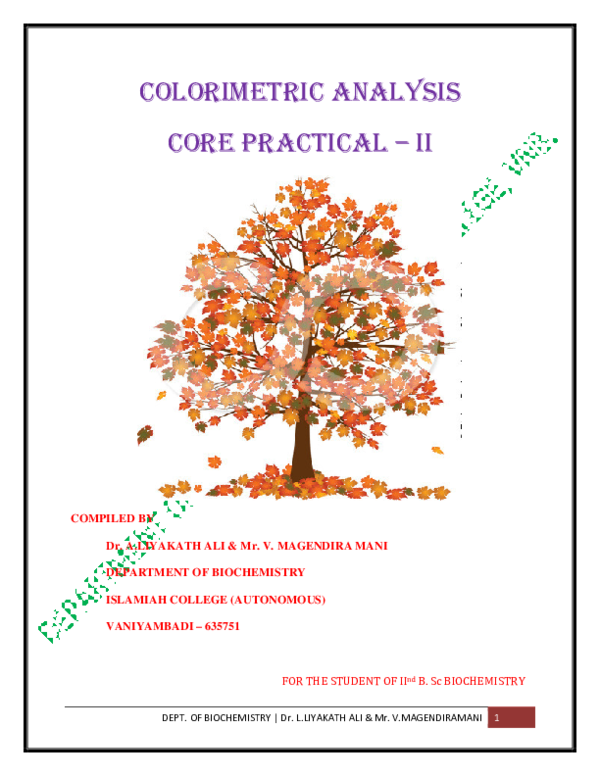 (PDF) Colorimetric Estimation of Biological compounds magendira mani vinayagam Academia.edu
