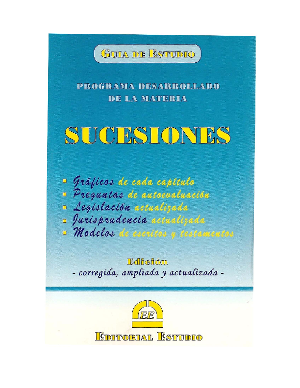 (PDF) Derecho de sucesiones - libro guia de estudio - argentina