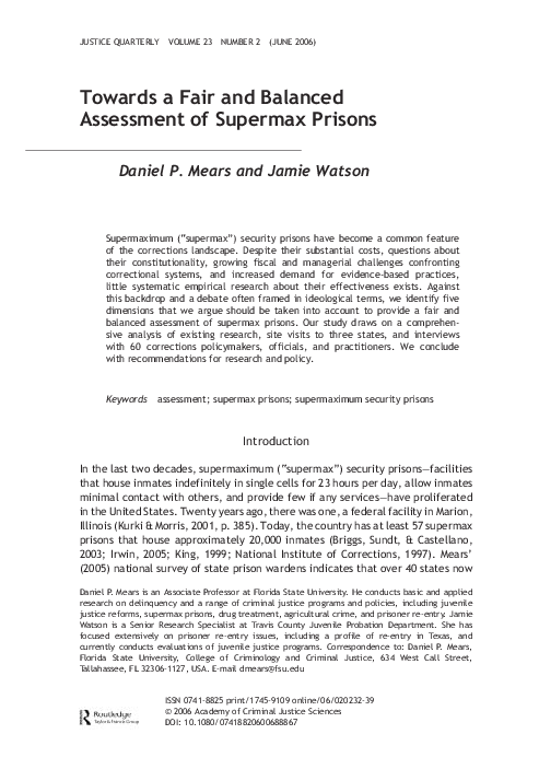 Supermax vs maximum security prison picture