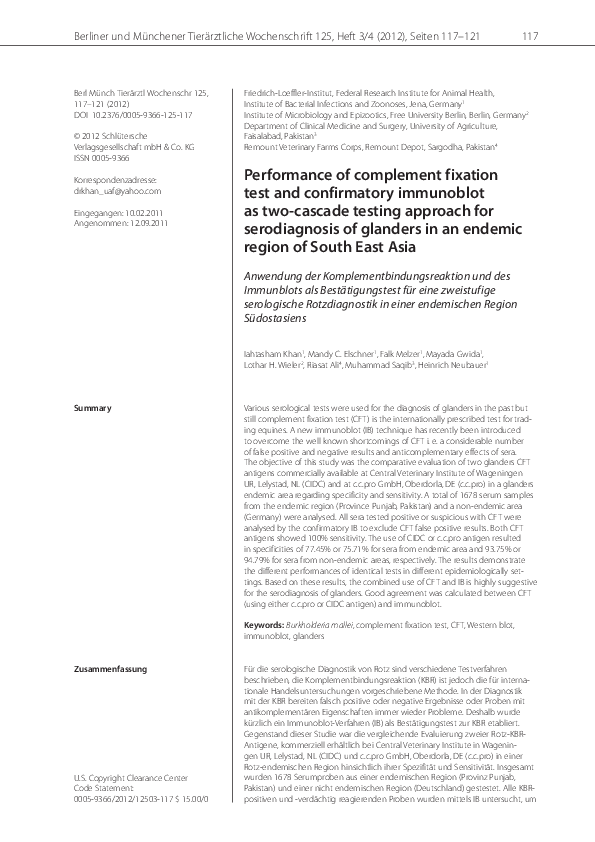 Glanders disease picture