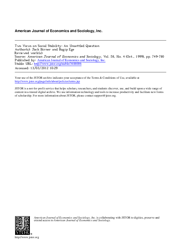 Social stability importance image