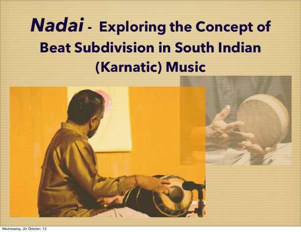 (PDF) Exploring Nadai - The concept of beat subdivision in South Indian ...