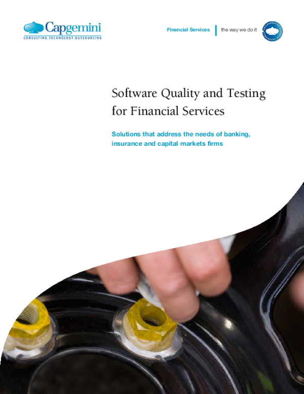 (PDF) Financial Services the way we do it Software Quality and Testing