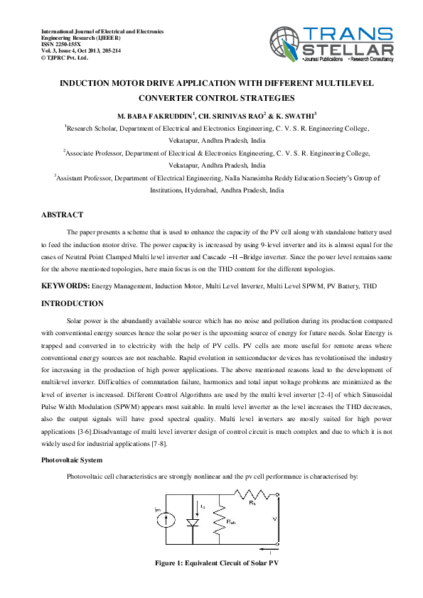 (PDF) Induction Motor Drive Application with Different Multilevel ...