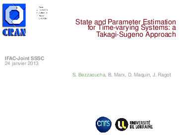 (PDF) State and Parameter Estimation for Time-varying Systems: a Takagi ...