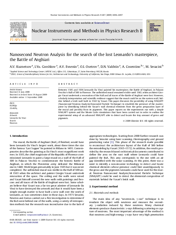 Pdf Nanosecond Neutron Ysis For The Search Of Lost Pdf Nanosecond Neutron Ysis For