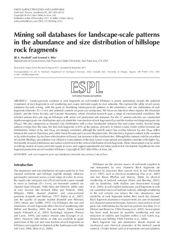 (PDF) Mining soil databases for landscape-scale patterns in the ...