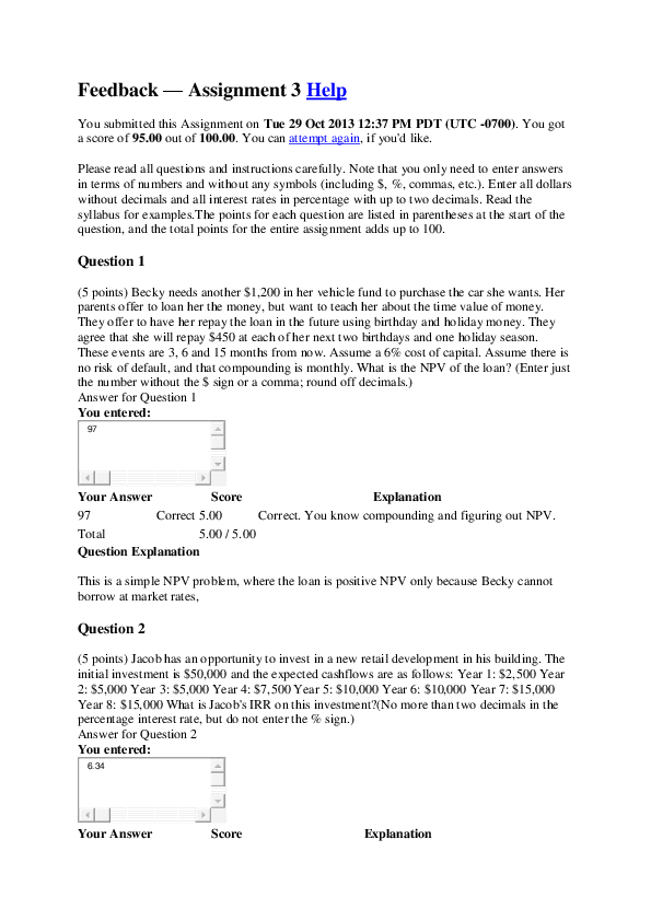 Writing feedback example picture