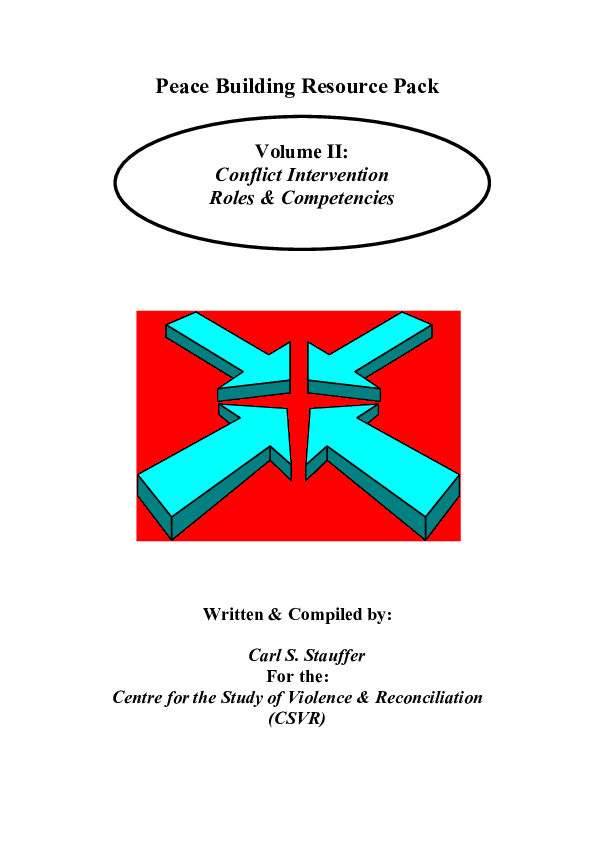 (PDF) Peacebuilding Resource Pack: Volume II - Roles & Competencies