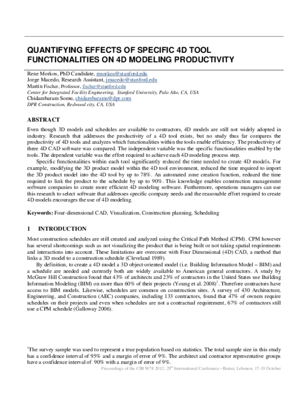 (DOC) FINAL - QUANTIFYING EFFECTS OF SPECIFIC 4D TOOL FUNCTIONALITIES ...