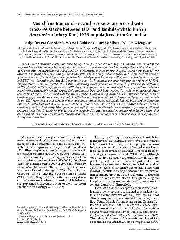 (PDF) Mixedfunction oxidases and esterases associated with cross