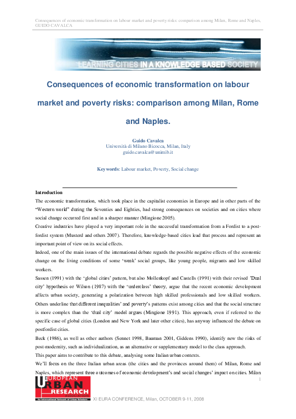 (PDF) Consequences of economic transformation on labour market and ...