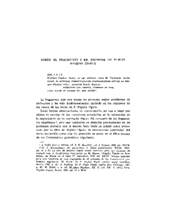 (PDF) NIGIDIUS FIGULUS 16. Sobre el fragmento 4 ed. Swoboda de Publio