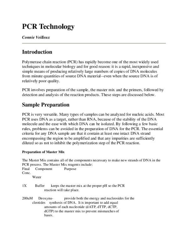 (DOC) PCR Technology