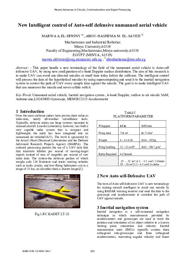 (PDF) New Intelligent control of Auto-self defensive unmanned aerial ...