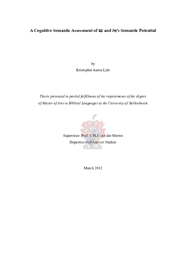 Cognitive semantics dissertation image