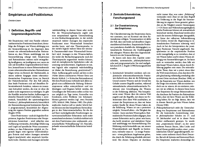 (PDF) Empirismus und Positivismus