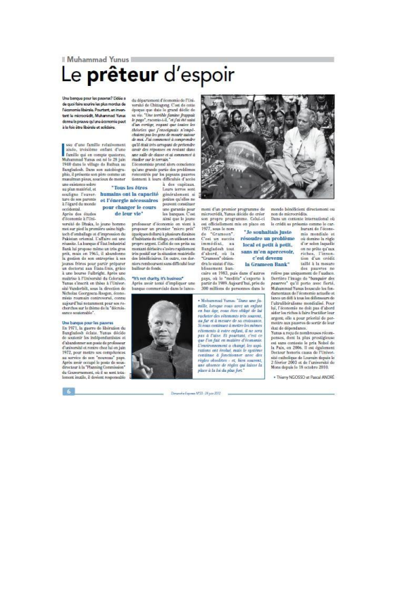 Pdf Muhammad Yunus Le Preteur D Espoir Thierry Ngosso Academia Edu
