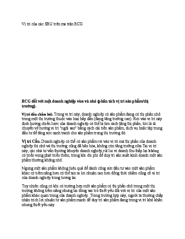 First page of “Ma tran BCG”