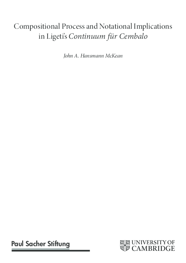(PDF) Compositional Process and Notational Implications in Ligeti’s