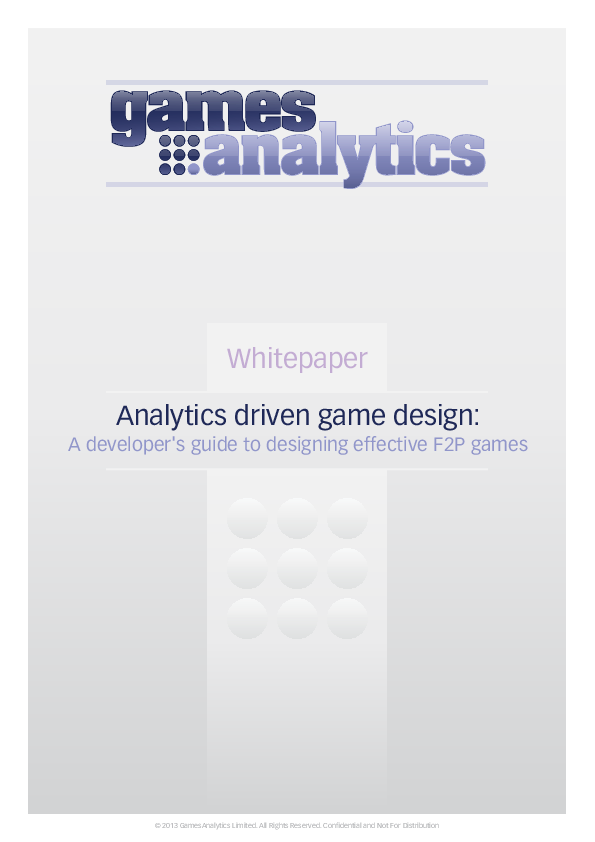 (PDF) Whitepaper Analytics driven game design: A developer's guide to ...