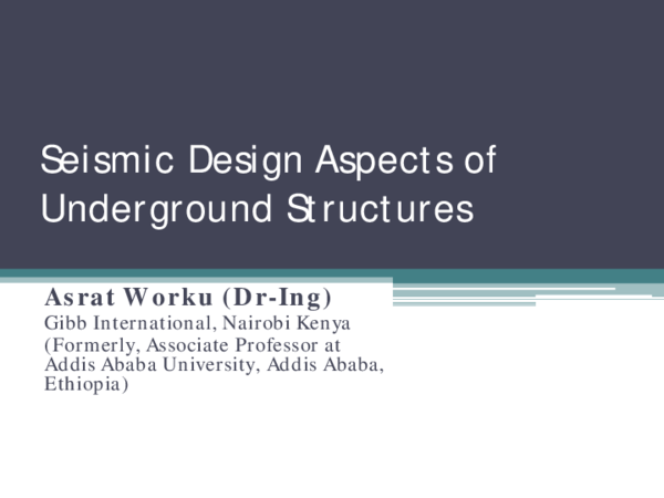 SEISMIC DESIGN AND ANALYSIS OF UNDERGROUND STRUCTURES visual data 8