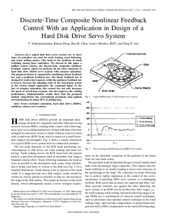 (PDF) Discrete-time composite nonlinear feedback control with an ...