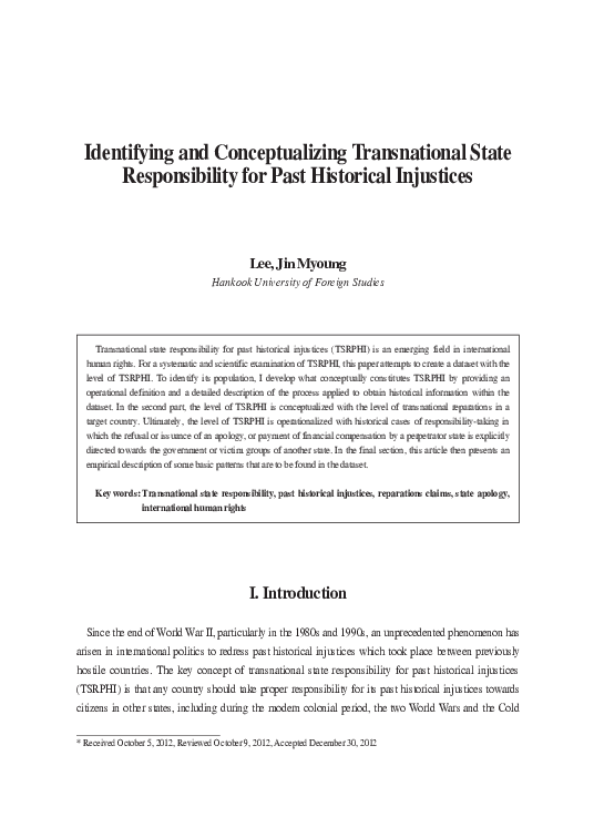 Historical injustices essay image