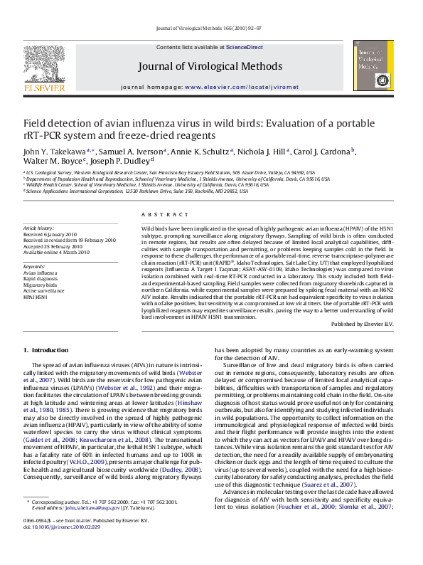 (PDF) Field detection of avian influenza virus in wild birds ...