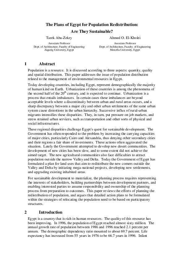 Population redistribution essay image