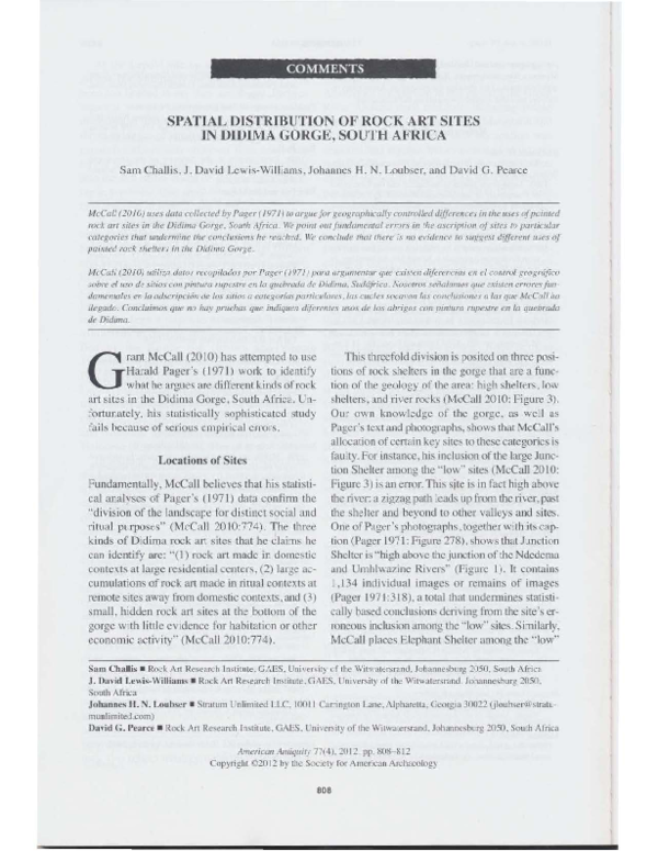 (PDF) Documentation and inference: methodological problems in rock art ...