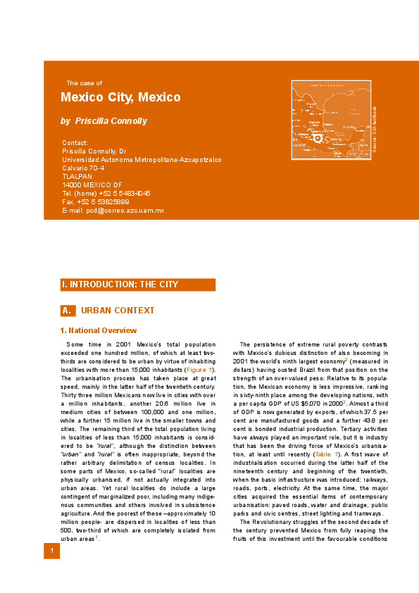 (PDF) UN Global Slums Report: The case of Mexico City, Mexico