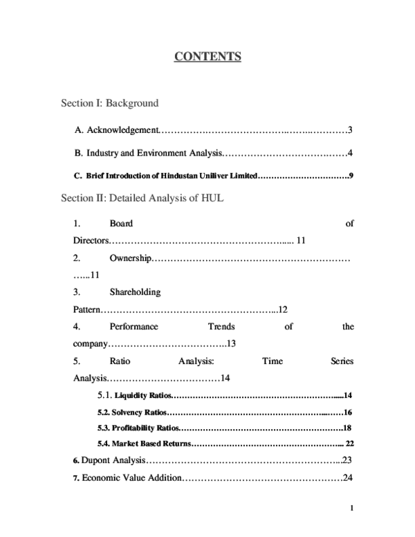 (DOC) CONTENTS Section I: Background
