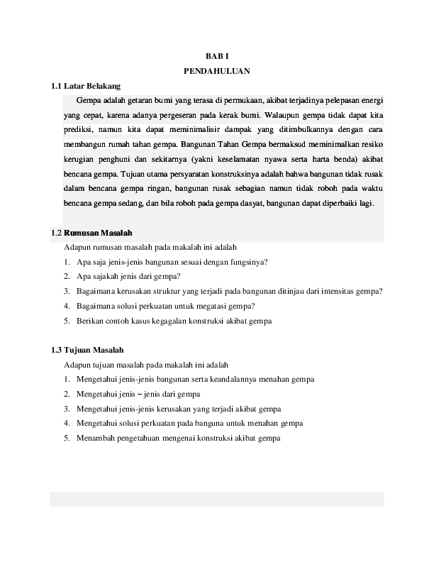 Makalah Struktur Bangunan Tahan Gempa Berbagi Struktur