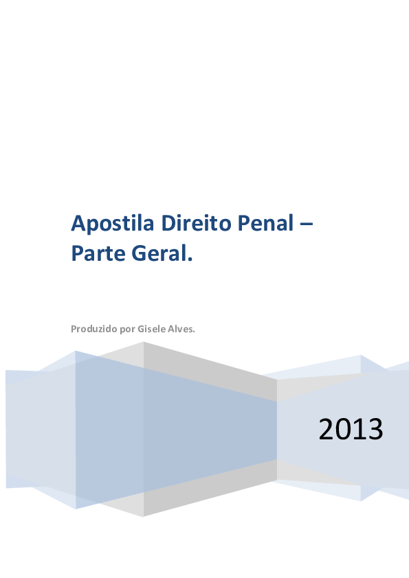 Pdf Apostila Direito Penal Parte Geral