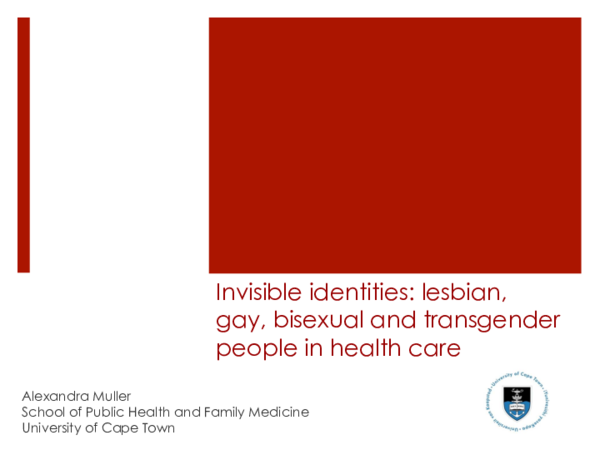 (PDF) Invisible identities: lesbian, gay, bisexual and transgender ...
