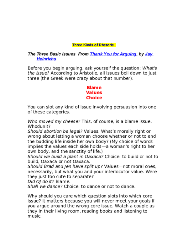 Aristotelian essay structure image