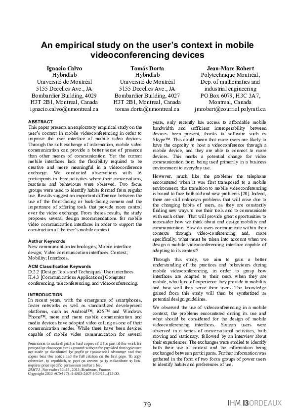 (PDF) An empirical study on the user’s context in mobile ...